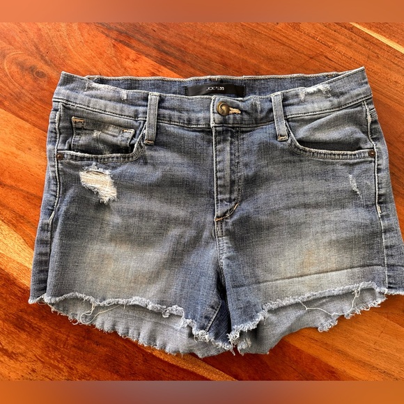 Joe's Jeans Distressed Blue Denim Shorts - Picture 1 of 4